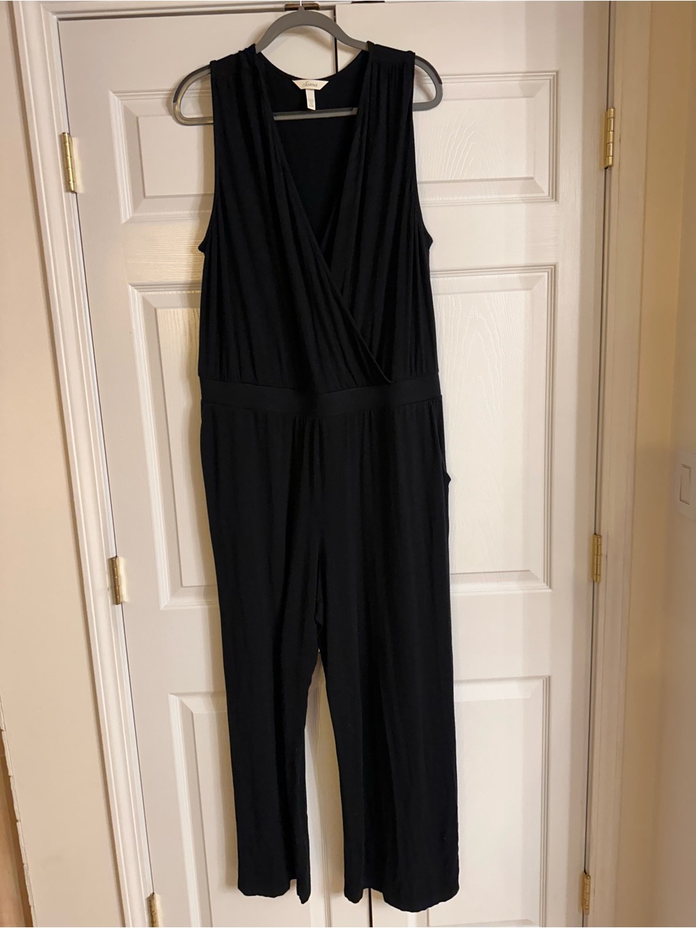 Soma Faux-Wrap Sleeveless Jumpsuit - Size XL